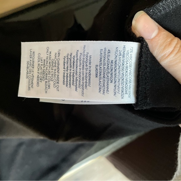 Chaps Black Stretch Cropped Career Pants Size Medium Petite - Picture 7 of 9